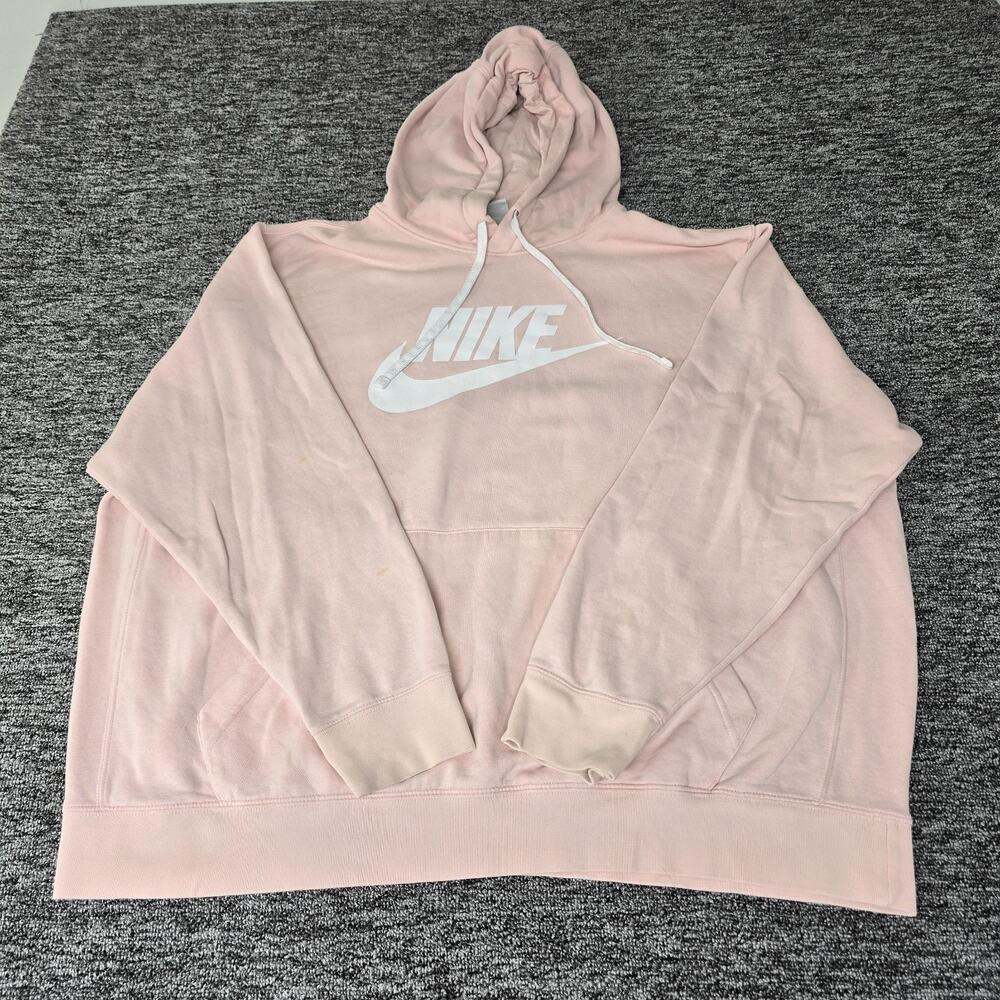 Nike Sportswear Club Fleece Men's Graphic Pullover Hoodie Men's XXL Pink Foam
